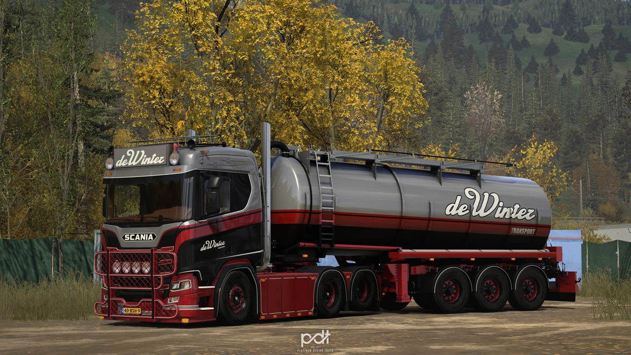 Scania r500 + trailer de winter v3.0 1.59 1