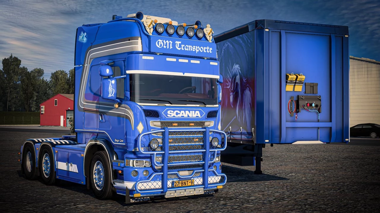 Scania danger land r620 + trailer v1.60 1