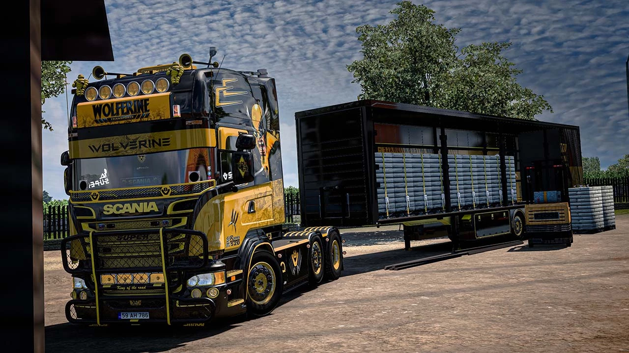 Scania v8k r520 + trailer v1.60 1